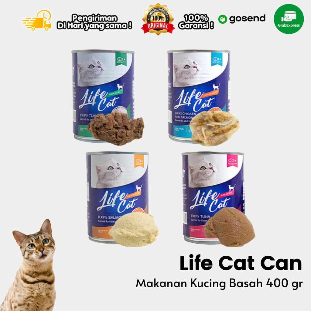 Makanan Kucing Basah Wet Food Can Life Cat 400gr