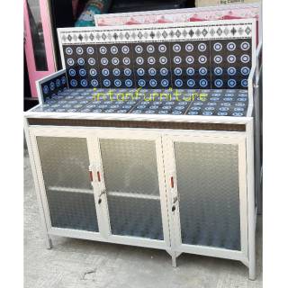 Rak kompor  pintu 3 Meja kompor kaca  Shopee Indonesia