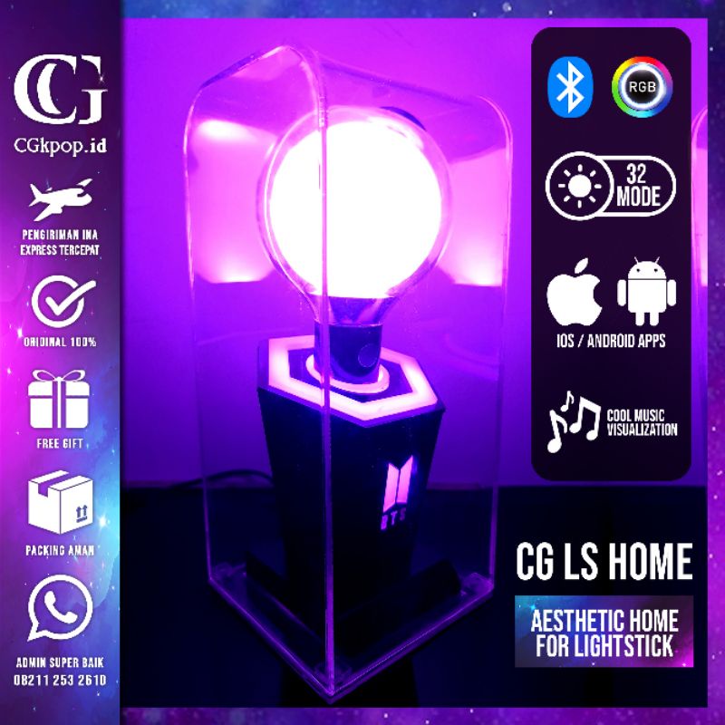CG LS home - BTS Armybomb light stick stand holder , mood lamp lampu tidur