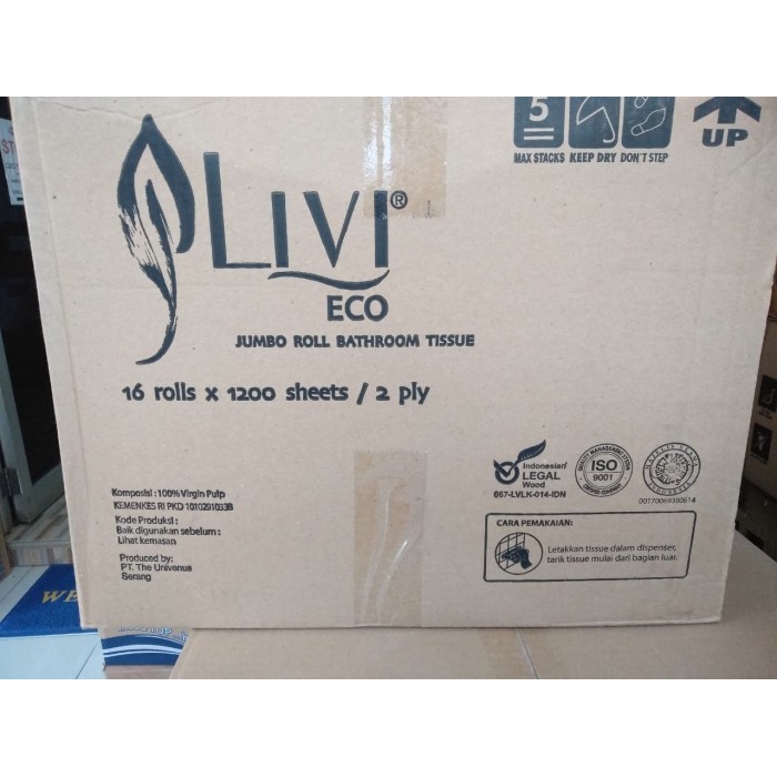 Livi ECO Toilet Jumbo Roll Tissue / Tissue ROLL JUMBO