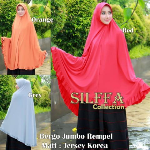HIJAB INSTANT JUMBO REMPEL / JUMBO MUKENA.