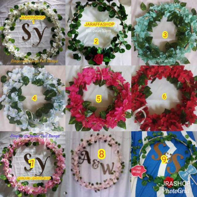 JRA GARLAND POTOBOOTH GARLAND DEKORASI PERNIKAHAN DEKOR POTOBOOTH BUNGA HIAS BUNGA WISTERIA GANTUNG