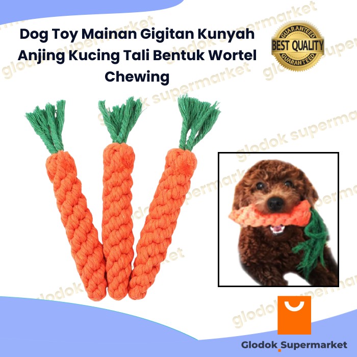 Dog Toy Mainan Gigitan Kunyah Anjing Kucing Tali Bentuk Wortel Chewing