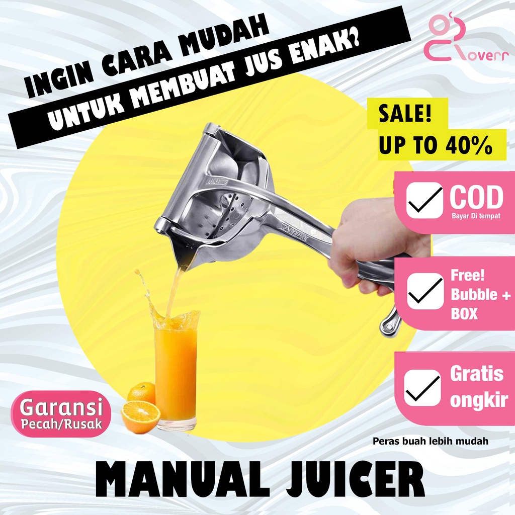 Alat Perasan Manual Sari Buah Juicer Juice Hand Pressure Pres Pemeras Peras Jeruk Praktis Besar Stainless Steel HP2