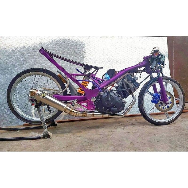 Knalpot Fu 200cc ex Tengah Samping Stainless Pekajaman Muffler