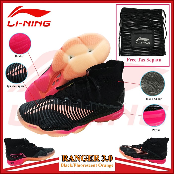 Lining Ranger 3 Sepatu Badminton Original - 40