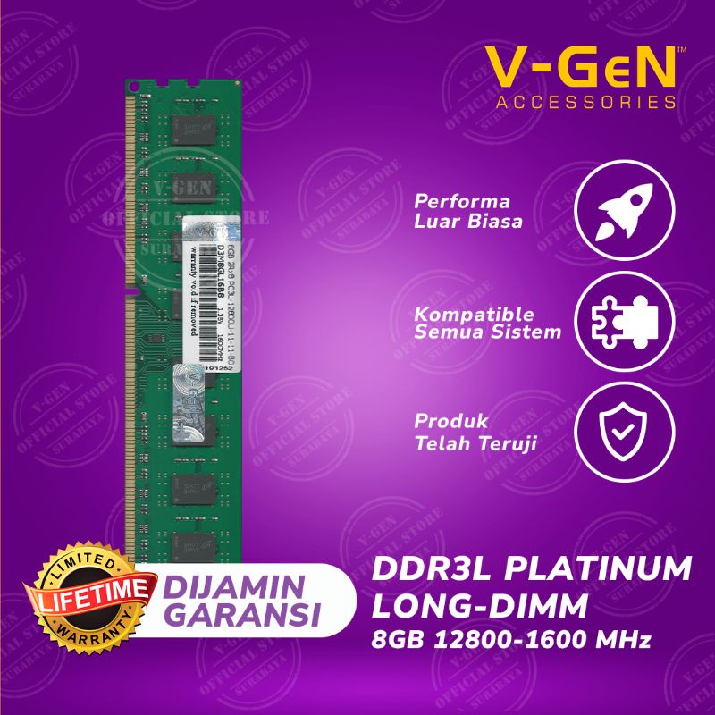 DDR3L Longdimm 8G 12800/1600 Mhz Platinum V-GeN