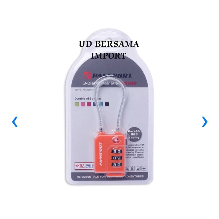 K-LOCK TSA Gembok Dengan Kombinasi Nomor TSA21100/Gembok Tas Ransel