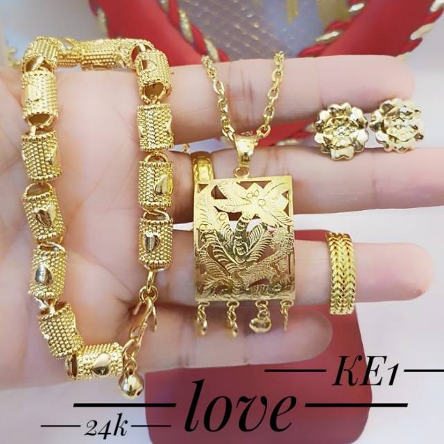 Xuping set perhiasan lapis emas 24k 2007