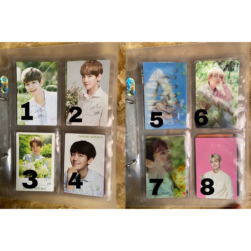 EXO BAEKHYUN PHOTOCARD NATURE REPUBLIC NATREP