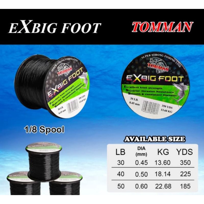 senar pancing ikat hitam toman exbig foot benang mancing SSc-
