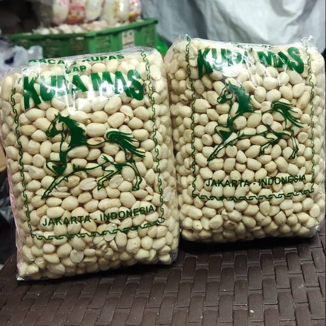 Kacang Kupas Kuda mas 600gram/ Kacang Tanah Kupas