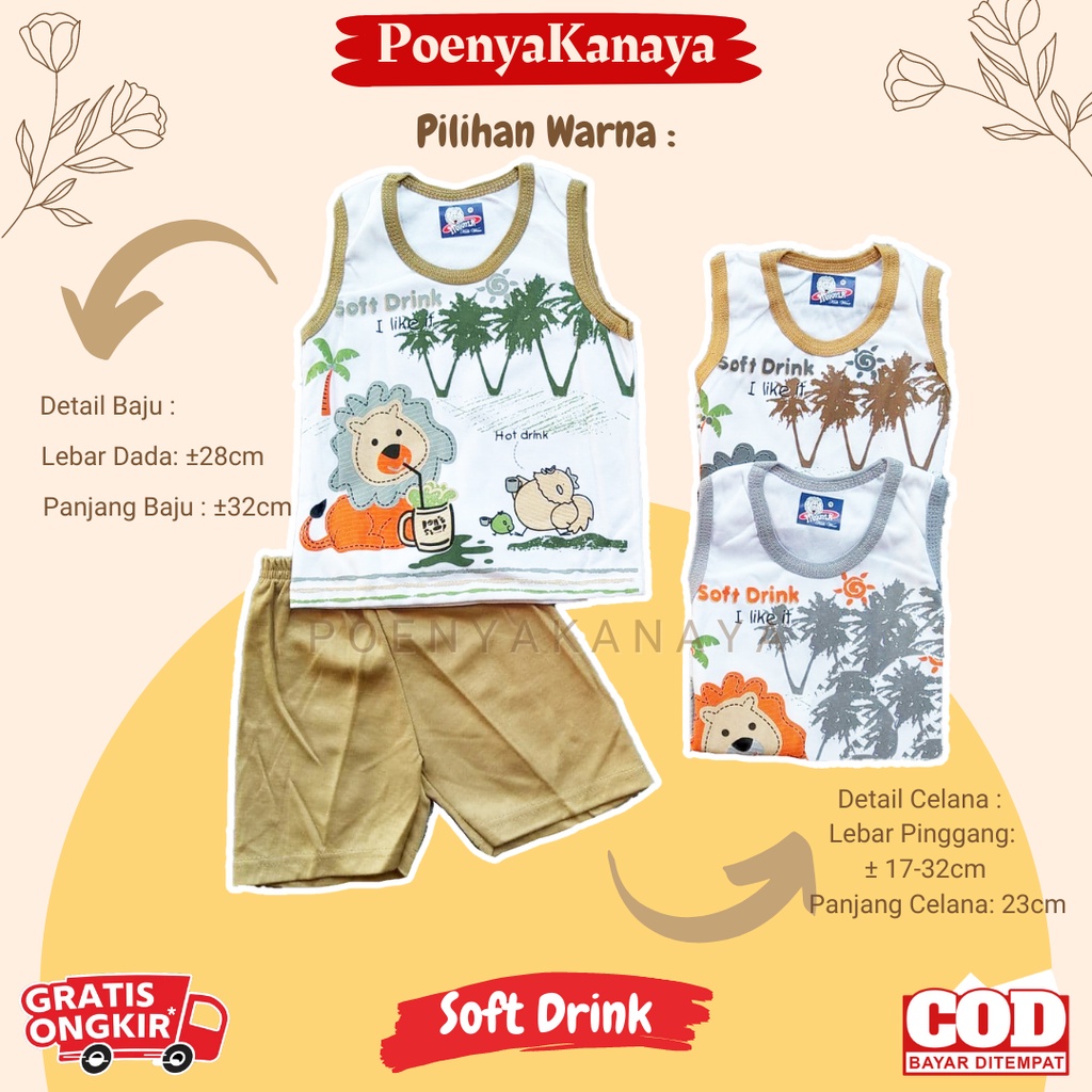 Setelan Baju Bayi Kutung Dasar Putih Makayla Size 6-18 Bulan STL15