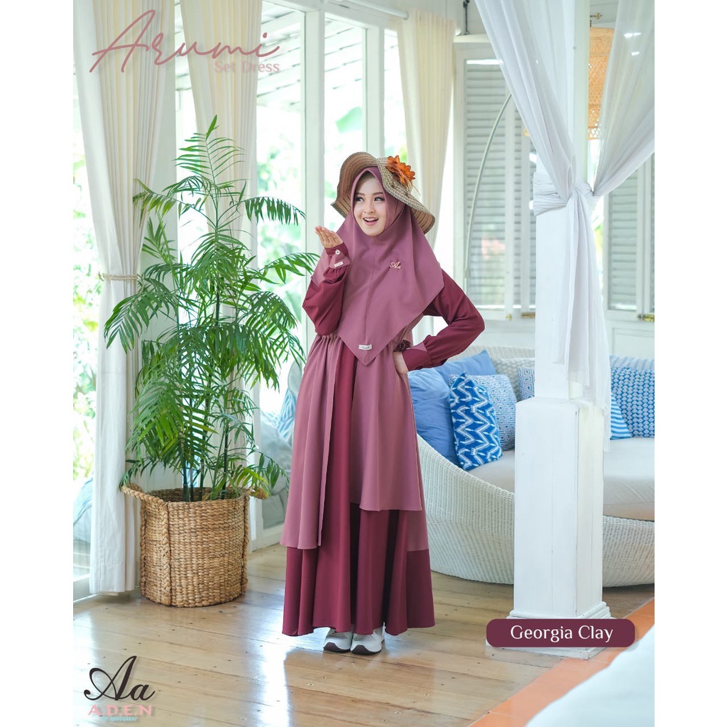 TERLARIS Arumi Dress By Aden hijab gamis premium murah