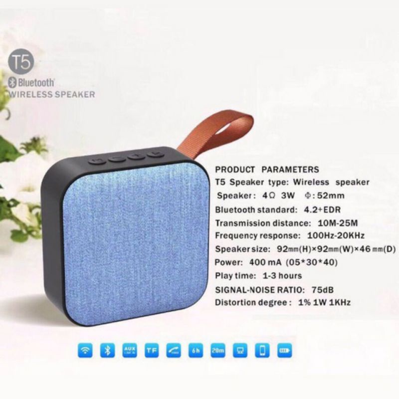 Speaker Bluetooh JBL T5 Original 100% Bahan DOVE OEM