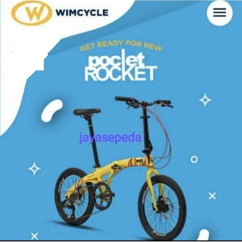 Sepeda lipat folding bike WIMCYCLE ROKET POCKET ALLOY