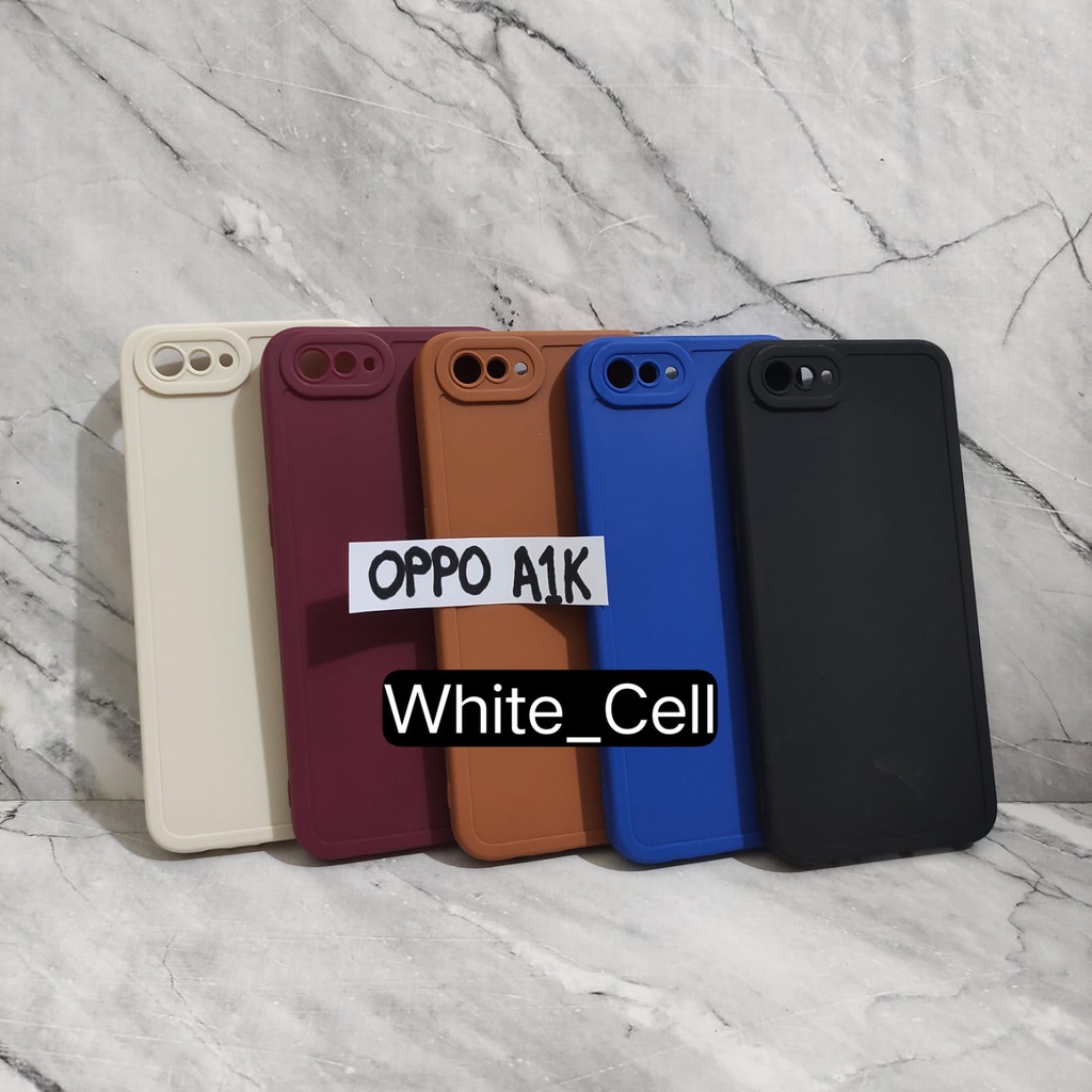 SoftCase ProCamera Silicon Matte Case Full Cover Oppo F1s  A59 F3  F7 Neo 9 A37 A59 A39 Realme C2 A1K White_Cell