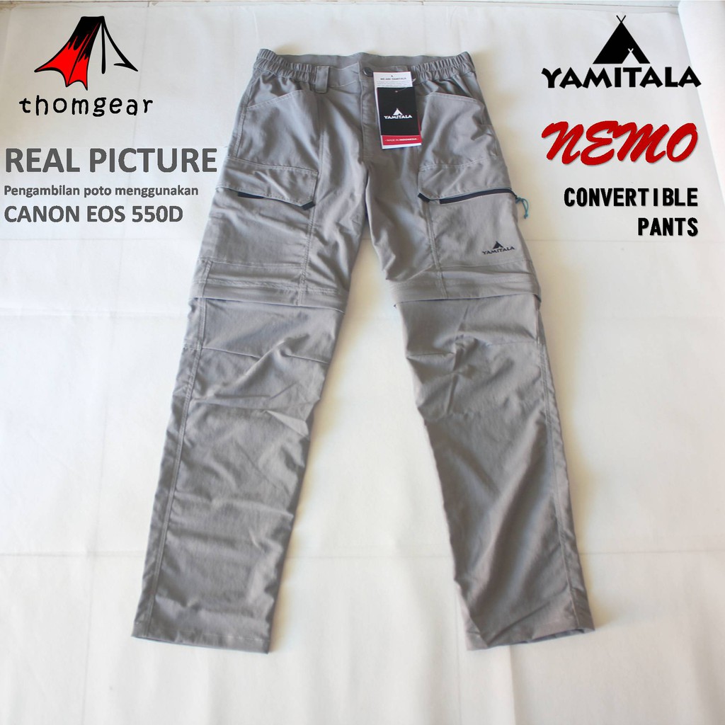 Thomgear Yamitala Nemo Convertible Pants Celana Panjang Gunung Outdoor Hiking Sambung Pria Wanita Dewasa Quickdry Stretch Elastis