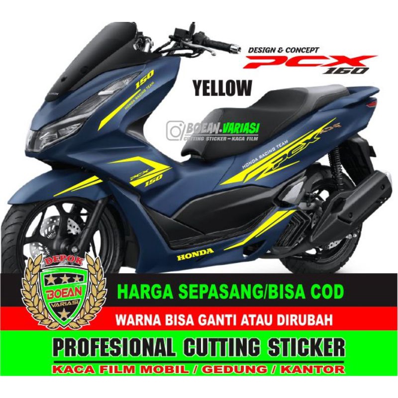 Cutting Sticker PCX 160 ROYAL MATTE BLUE PCX 160 BIRU