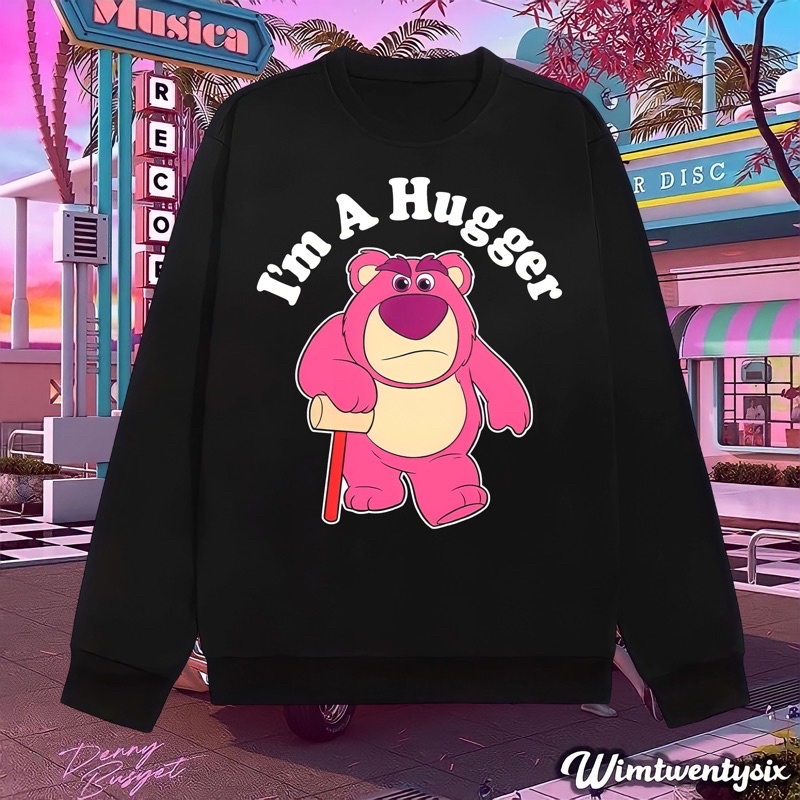 sweater | crewneck | sweatshirt | cartoon toy story lotso im a hugger