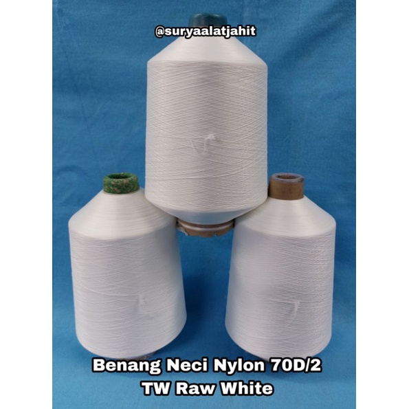 Benang Neci Nylon 70/2 Raw White @1gulung