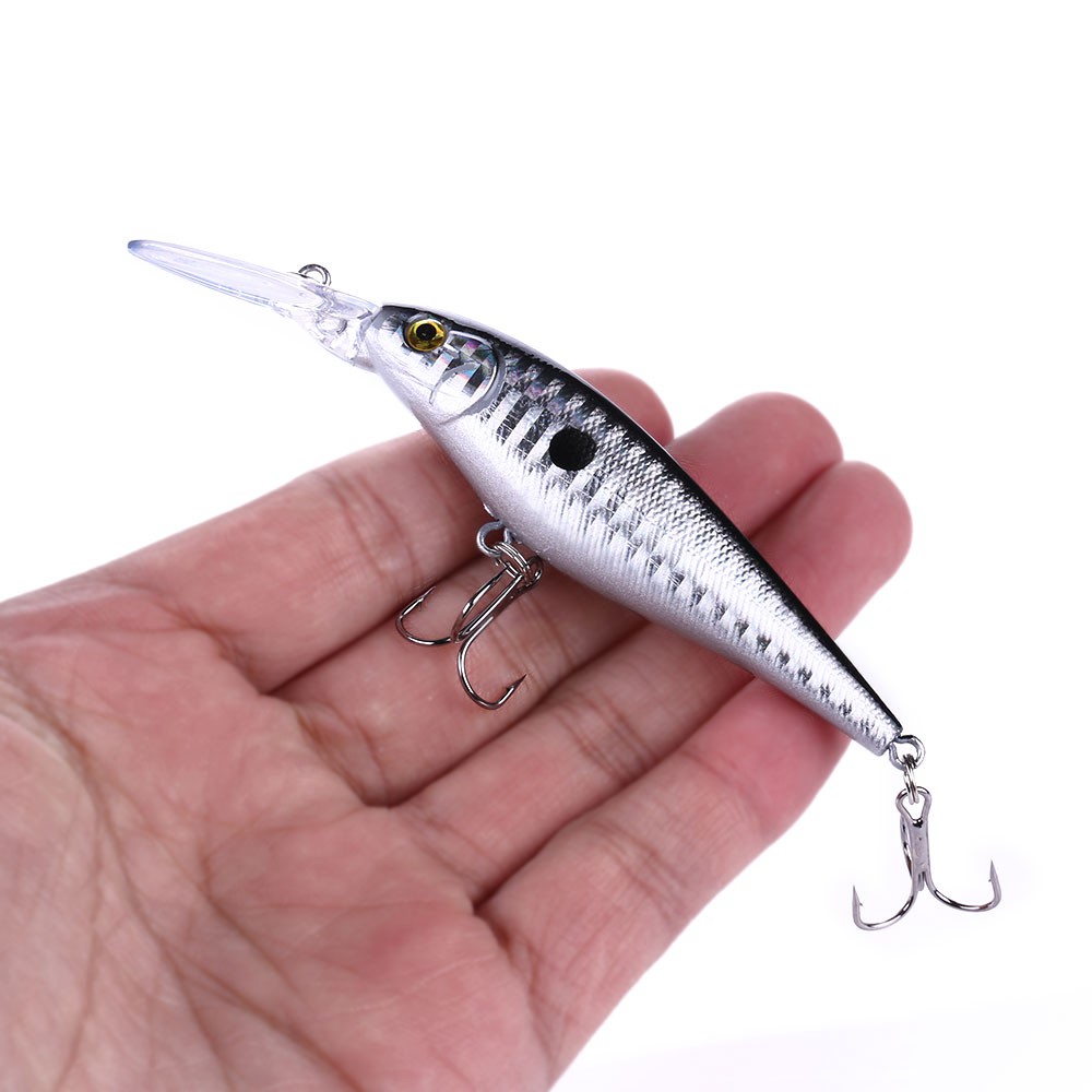 HENGJIA 1pcs 11cm/10g Minnow Umpan Pancing Swimbait Ikan Bass Topwater Bait Kail Crankbait Wobblers