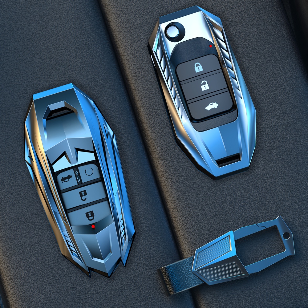 1 Set Case Kunci Remote Mobil Bahan Zinc Alloy Untuk Honda Civic Accord CRV HR-V Brio BRV City Odyssey