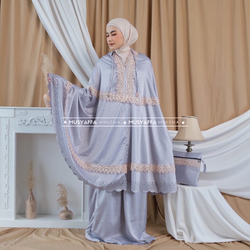 Mukena Dewasa Amanda 2 in 1 Lasercut Renda Mewah Musyaffa