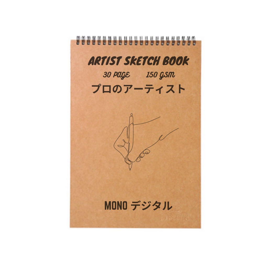 

Mono Artist Sketchbook A4 150gsm Wire Bound Buku Sketsa Gambar Mewarnai Kualitas Premium Profesional