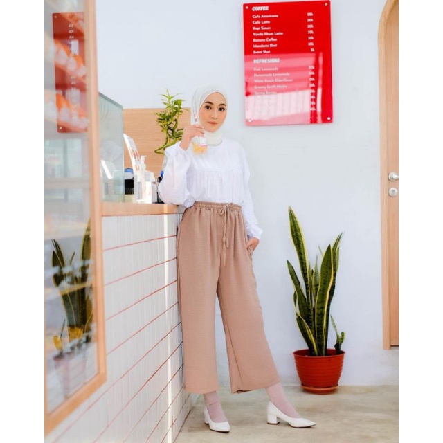 PAKAIAN WANITA - ARSY PANTS - CELANA WANITA - AIRFLOW - CELANA BAHAN - PAKAIAN TERLARIS