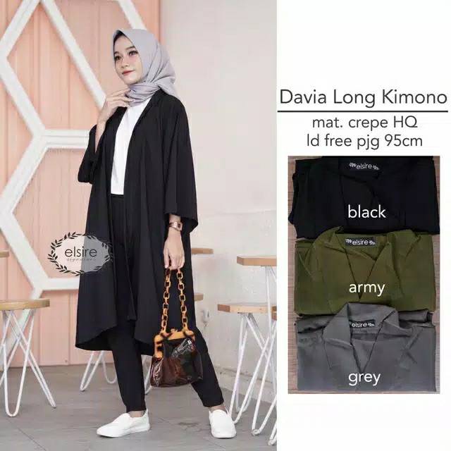 Davia Long Kimono Long Outer Free Size Cod