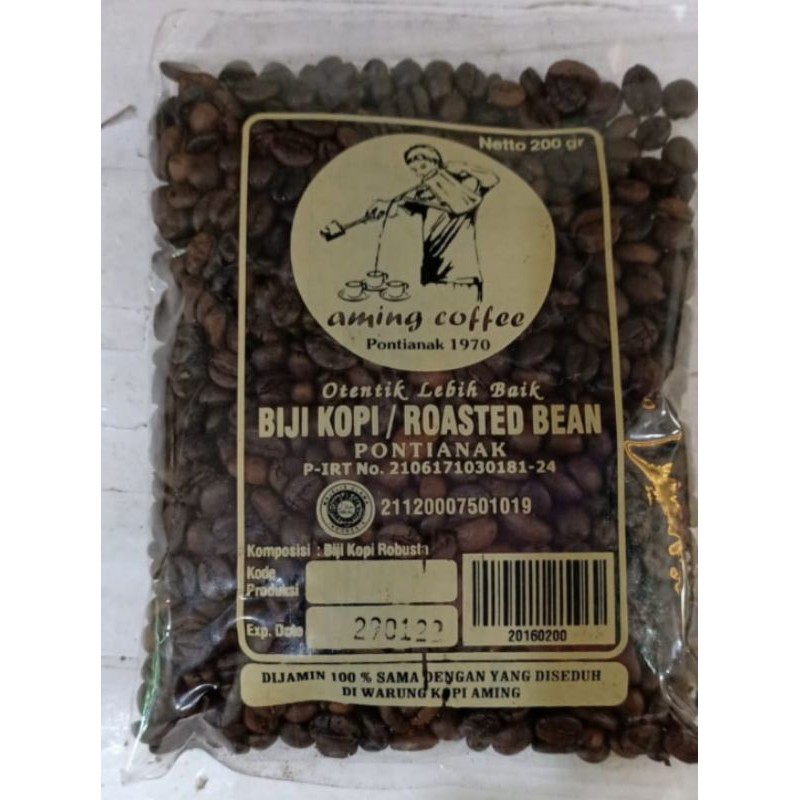 

Biji Kopi Robusta / Roasted Coffee Beans / Aming Coffee / Kopi AMING Kopi Hitam Oleh Oleh Pontianak