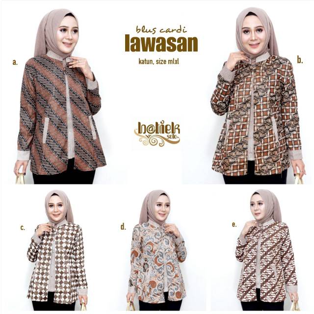 Blus cardi lawasan batik modern