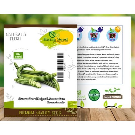 BIBIT TIMUN BELUT / BENIH MENTIMUN BELUT / CUCUMBER STRIPED ARMENIAN / HAIRA SEED / KEMASAN ASLI