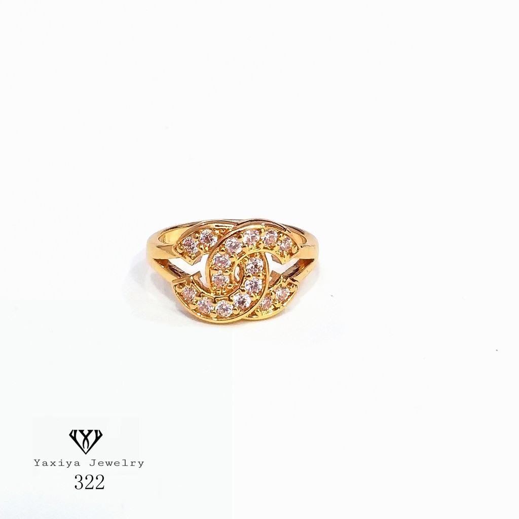 

Cincin Wanita Permata Perhiasan Lapis Emas 18k Yaxiya Jewelry 322