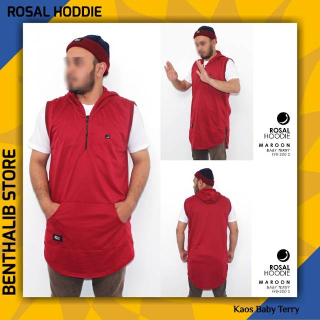 Rompi Sholat Hoddie Merah Maroon