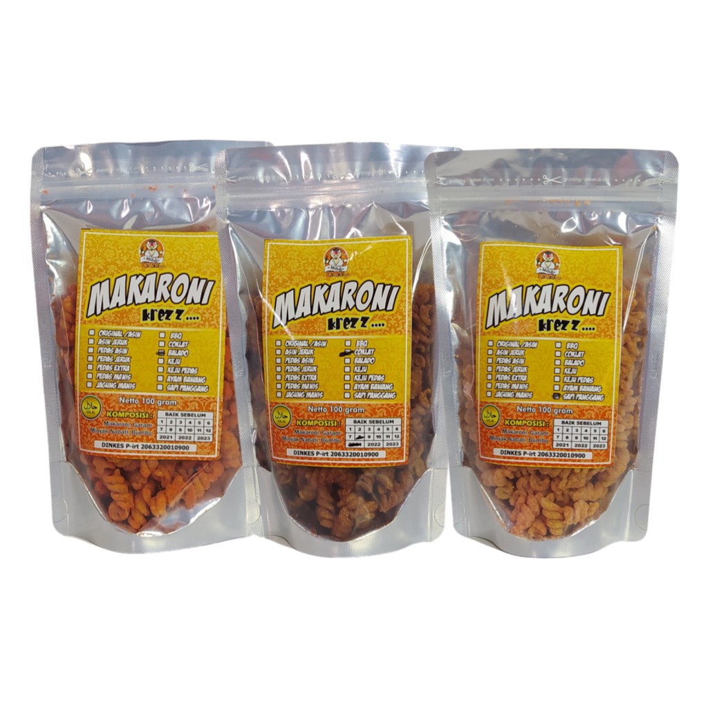 Makaroni Spiral 100 gr Cemilan Pedas | Shopee Indonesia