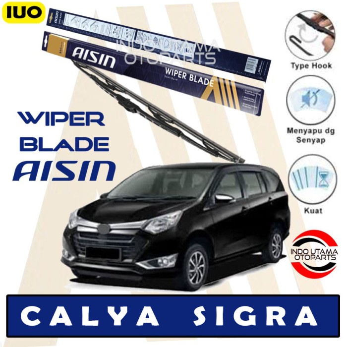 Wiper Mobil Calya Sigra AISIN Sepasang 17-22&quot; ORIGINAL