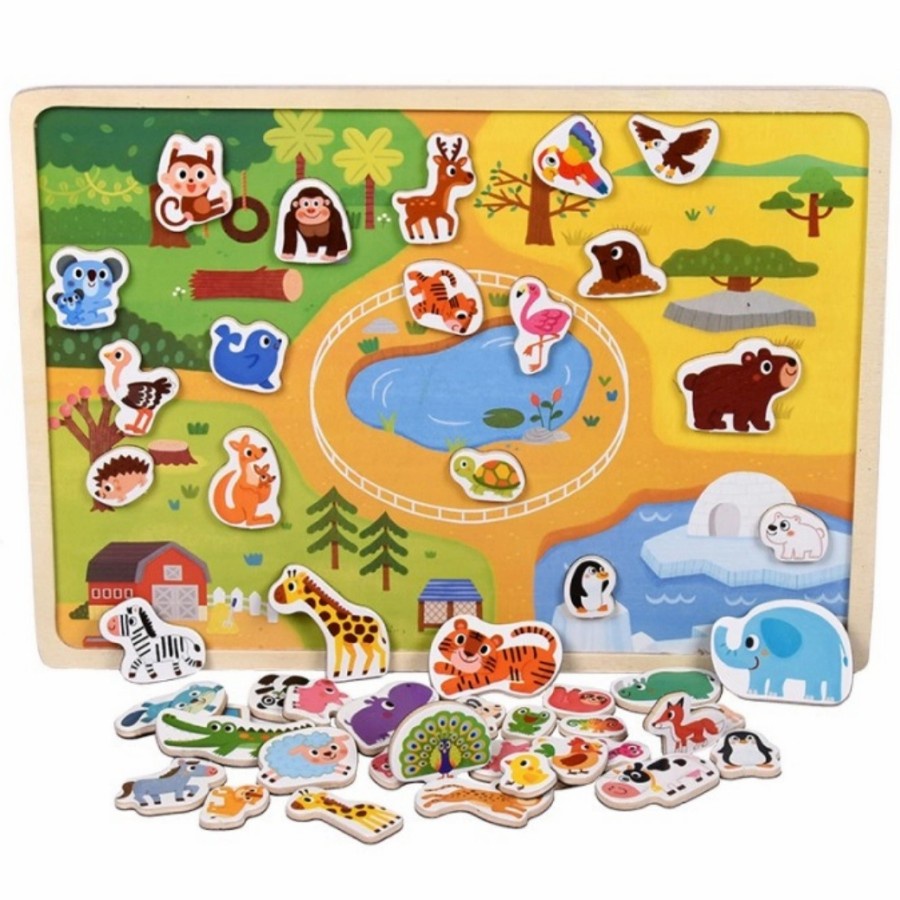 MOMBABY1 Magnetic 3D Puzzle Hewan dan Transportasi / Mainan Papan Magnet Anak