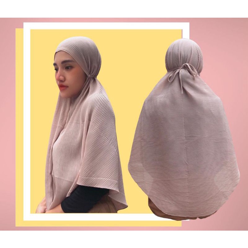 BERGO MARYAM PLISKET LIDI PREMIUM // BERGO PLISKET TALI // BERGO PREMIUM JUMBO // HIJAB INSTAN