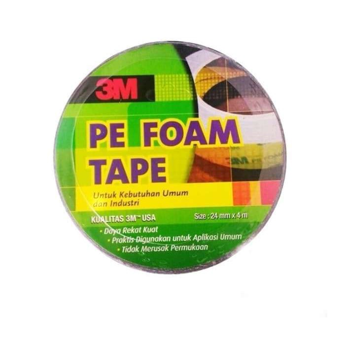 

DOUBLE TAPE FOAM 3M 24MM x 4M TEBAL 1MM - DOBEL TIP DOUBLETAPE BUSA