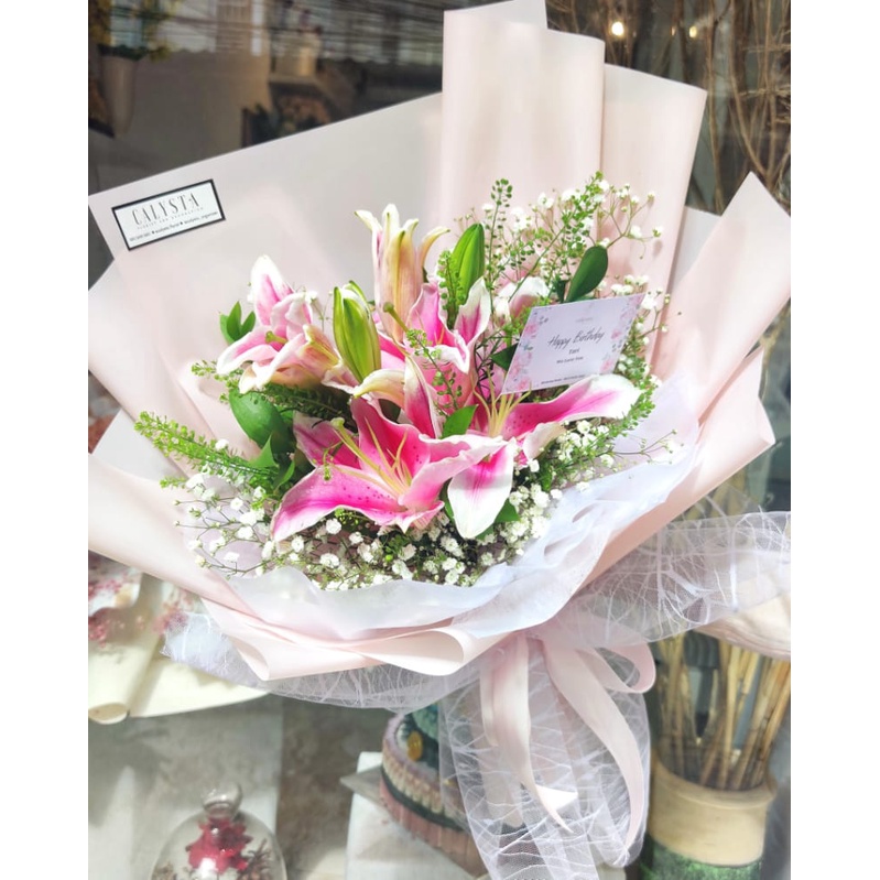 Handbouquet lily | Bunga Asli | Bunga Lily | Bunga Murah | Handbuket Lily | Bunga Hidup