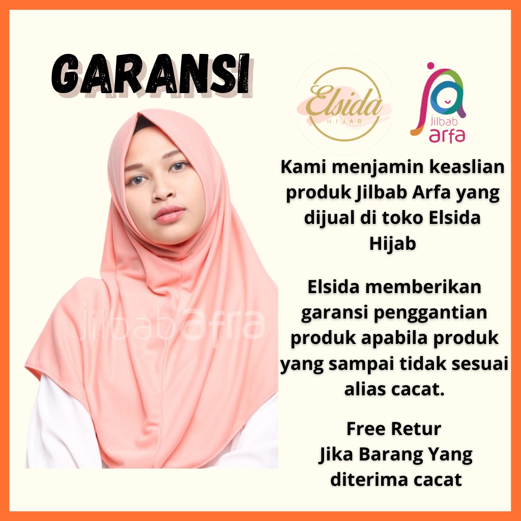 JILBAB AFRA SYIFA PEACH Bergo Tanpa Pet- bergo kaos syiria syar'i (Kerudung Instan)-6