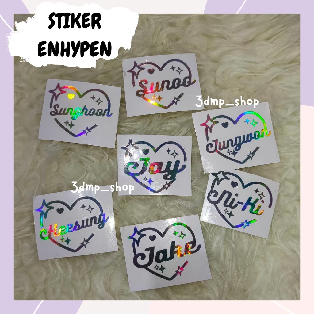 stiker hologram ENHYPEN all member