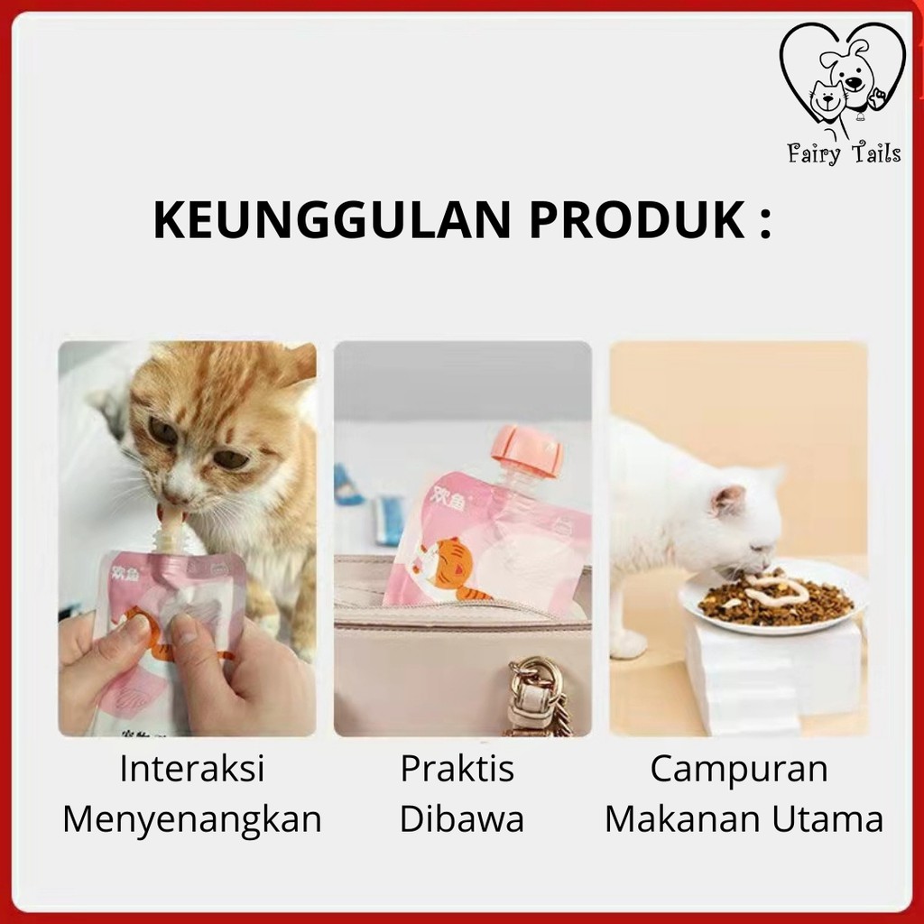 Makanan Basah Snack Jilat Kucing Morty 90 gram Sup Daging  Buah Sayur Segar / Cat Soup Snack Pouch 90 gr