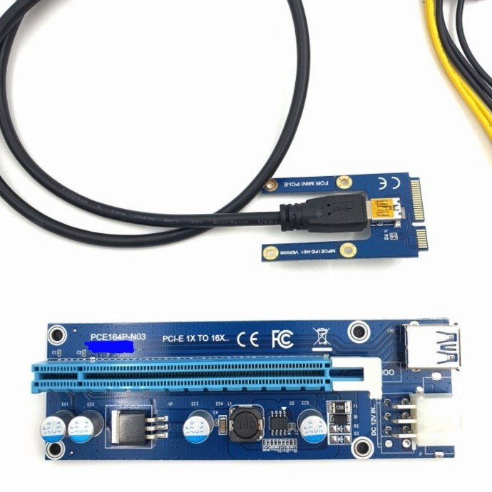 Riser mining for laptop mini pcie slot bitcoin adapter converter vga