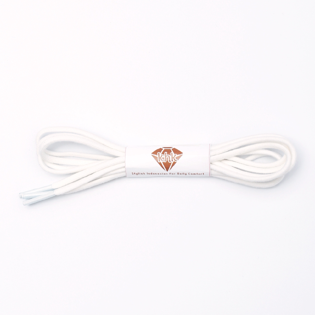 Khakikakiku Rounded Shoelaces White