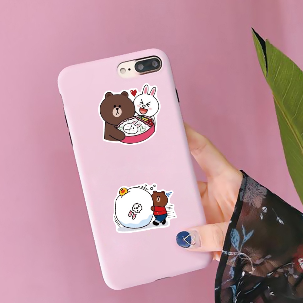 Jepang stiker beruang lucu kartun kelinci Jurnal bahan tas ponsel case ins tangan Buku stiker Xiao Z