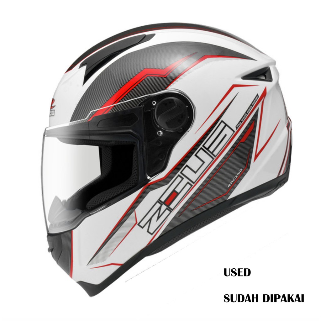 HELM ZEUS 811 AL12 White Red Black FULLFACE