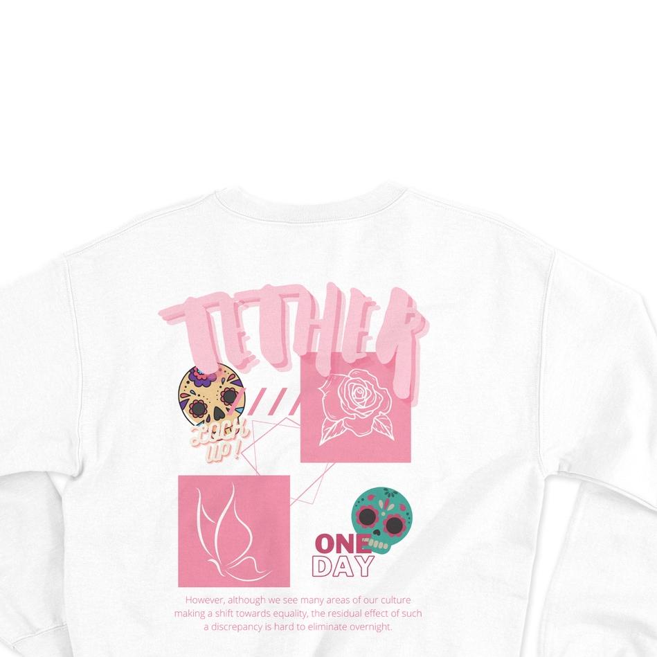 PUIY TETHERCLOTHES - SWEATSHIRT - ROSE AND BUTTERFLY - Sweater - Sweatshirt - Crewneck - Jumper - Un